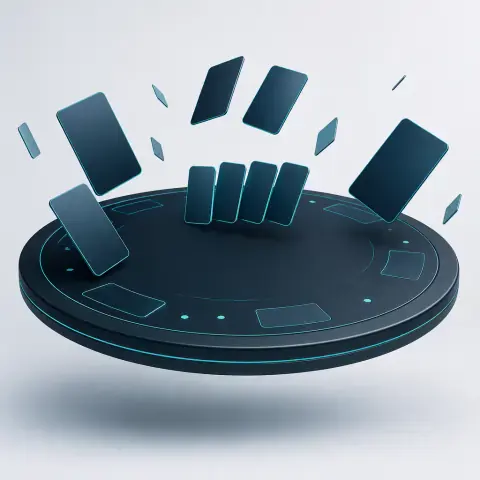 Composition abstraite représentant une table numérique